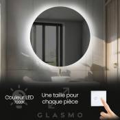 Miroir Salle de Bain led 100 cm Elsie - Rond Miroir Mural Avec Éclairage Intégré Miroir Lumineux - Blanc Froid 7000 k