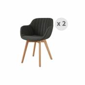 Moloo STEFFY-Chaises scandinave tissu gris anthracite