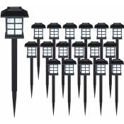 MONZANA® Set de 6/12/18/24 lampes solaires piquet pour jardin 8h autonomie lumière extérieur LED interrupteur crépusculaire Set de 18