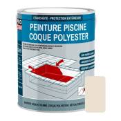 Peinture piscine coque polyester, béton, peinture piscine polyuréthane étanche et souple, haut de gamme Procom Beige (ral 9001) 3 Kg - Beige (ral