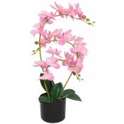Plante artificielle avec pot orchidée 65 cm rose -