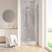 Porte de douche pivotante-pliante, verre 6 mm, profilé