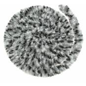Rideau chenille pour porte camping-car Incasa Coloris - Noir. blanc et gris, Dimension (cm) - 56 x 185