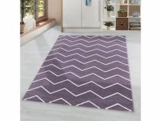 Scandi colors - tapis à chevrons colorés - violet et blanc 140 x 200 cm RIO1402004602LILA