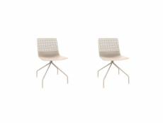 Set 2 chaise araignée wire - resol - blancacier peint,