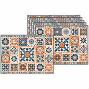 Set de table motifs carreaux de ciments 40 x 30 cm multicolore - Beige