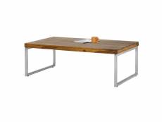 Table basse 120x40x60 cm nature en bois tropical womo-design 490000274