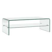 Table basse rectangulaire verre trempé transparent Niu 3