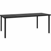 Table de jardin 190x90x74 cm Noir Acier Vidaxl n/a