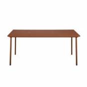 Table rectangulaire Patio / Inox - 200 x 100 cm - Tolix rouge en métal