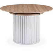 Table ronde extensible pied central style colonne Burkina