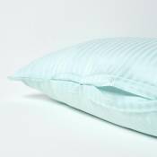 Taie d'oreiller spécial oreiller cervical en coton égyptien 330 fils Forme v bleu ciel - Bleu Eau - Homescapes