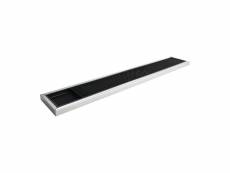 Tapis de bar en caoutchouc avec cadre en acier inoxydable beaumont 600 x 100 mm - - acier inoxydable 600x100x12mm