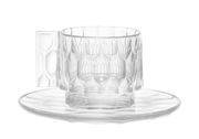 Tasse à café Jellies Family / Set tasse + soucoupe - Kartell transparent en plastique