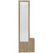 Temahome Boutique Officielle - vestibulo Cloakroom White and Natural Oak 40 x 188