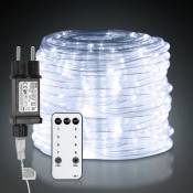 Tube lumineux led avec télécommande Extérieur/Intérieur Tube lumineux Intérieur Chaîne lumineuse—Blanc—10m - Blanc Froid - Hengda