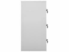 Vidaxl armoire à casiers gris clair et rouge 90x45x92,5 cm acier