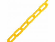 Vidaxl chaîne d'avertissement jaune 100 m ø6 mm plastique