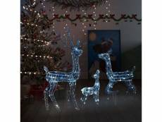 Vidaxl famille de rennes de décoration acrylique 300
