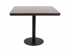 Vidaxl table de bistro marron foncé 80x80 cm mdf 286434