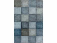 Vintage - tapis à carreaux patchwork - dégradé de bleu et vert 080 x 150 cm OTTAWA801504202BLUE