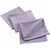 1001kdo Hygiene&beaute - 3 Serviettes de table coton recycle Grand Mistral Lilas