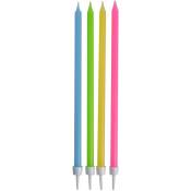 1001kdo - Set de 16 longues bougies d anniversaire 14.5 cm multicolore