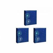 Ac-Deco Lot de 3 albums photo nature à pochettes de 200 mémos - Photo 11,5 x 15 cm - Bleu