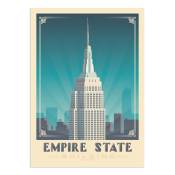 Affiche New York Empire State 21x29,7 cm