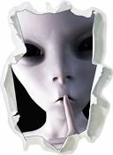 Alien - ne pas parler Papier 3D taille sticker mural: 62x45 cm, décoration murale, 3D Stickers muraux, Stickers muraux