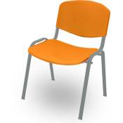 Centrufficio - Chaise Isocèle Grey avec Assise Orange
