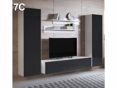 Combinaison de meubles luke 7c blanc et noir (2,6m)