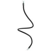 Creative Cables - Kit Creative Flex tube flexible recouvert de tissu RZ30 Noir Fer Noir - 90 cm - Noir