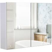 Homcom - Armoire miroir de salle de bain armoire murale