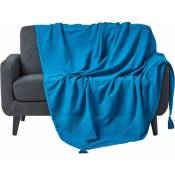 Homescapes - Jeté de lit ou de canapé - Rajput- Turquoise