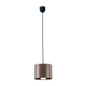 Inspired Deco - Dako - Plafonnier noir à 1 lumière E27 avec abat-jour cylindrique bronze métallique 200 x 150 mm, c, w support de plafond