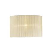 Inspired Diyas - Florence - Abat-jour rond en organza crème 360 mm x 230 mm, adapté à la lampe de table