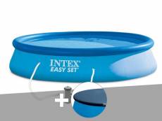 Kit piscine autoportée easy set 3,96 x 0,84 m + bâche de protection - intex