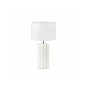 Lampe de table Column Céramique blanc 1 ampoule 44cm - Blanc