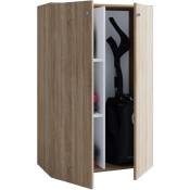 Lona Mini Armoire universelle, armoire de nettoyage, 2 portes, imitation chêne Sonoma.