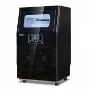 Lxn Machine à glaçons commerciale noire intégrée sous le comptoir/machine à glace autoportante/portative pour la barre de restaurant, 120 livres / 24h