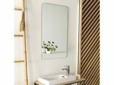 Miroir pour lave main wc avec tablette blanche 40 x 70 cm simona