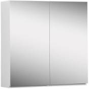 Mob-in - Armoire de toilette 60cm double porte will blanc double miroir - Blanc