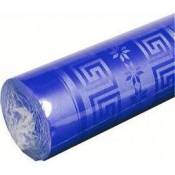 Nappe papier damassée Bleu Marine 1,20x6m