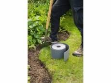 Paillage - voile - protection culture bordure de jardin en polypropylene - epaisseur 3 mm - h 15 cm x 10 m - gris