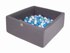 Piscine sèche gris foncé 200 balles Blanc/Bleu/Turquoise/Bleu