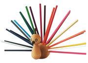 Porte-crayons Peacock / 24 crayons inclus - EO multicolore en bois