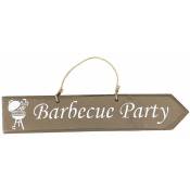 Retro - Plaque décorative en bois - Barbecue Party - taupe