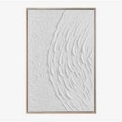 Sklum - Tableau Décoratif en Relief en Plâtre (60x90 cm) Severine Blanc - Blanc