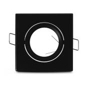 Support de spot carré orientable noir 83 mm Miidex